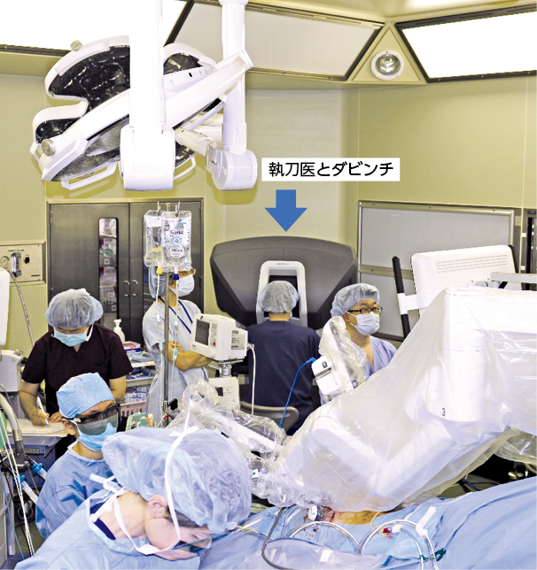 写真2：実際の手術風景↑患者さまとペイシェントカート